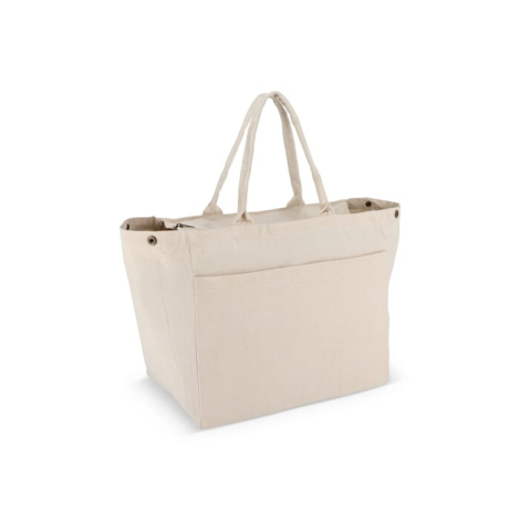 Sac à personnaliser coton zippé avec poche extérieure 320g