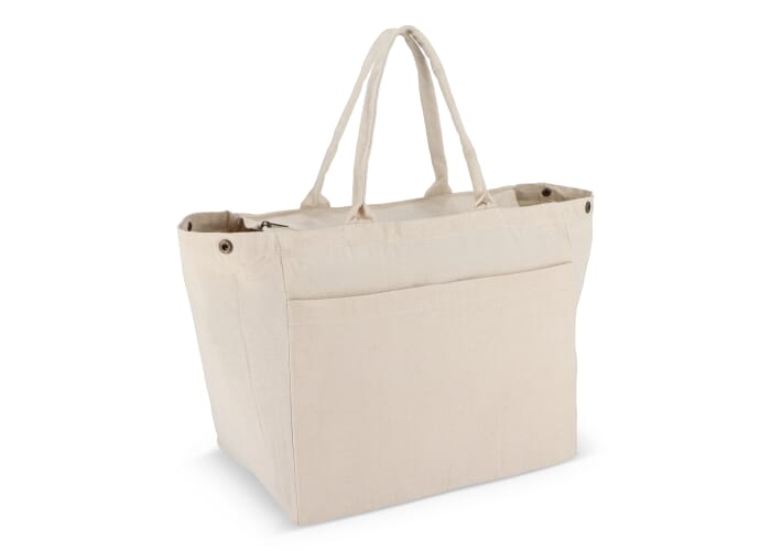 Sac à personnaliser coton zippé avec poche extérieure 320g Ecru
