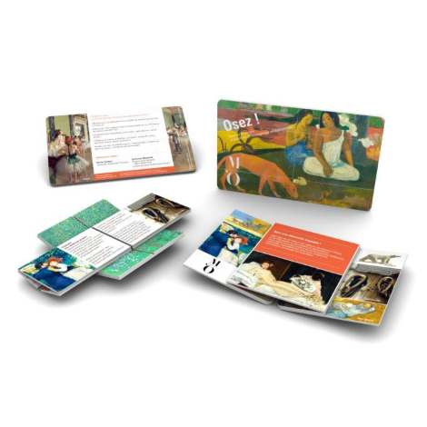 Carte rectangulaire artistique avec illustrations et zones de texte