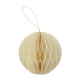 Boule beige en papier alvéolé, présentée de face, sans personnalisation