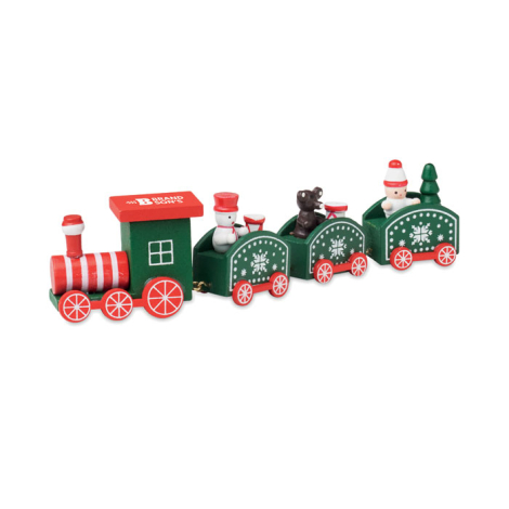 Train promotionnel de Noël en bois Juna