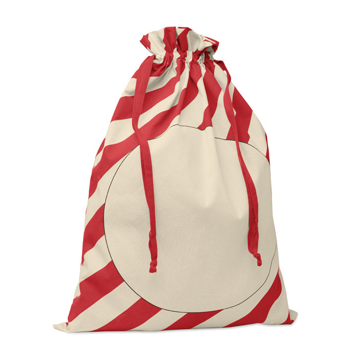Grand sac coton Père Noël personnalisable Laukku Rouge