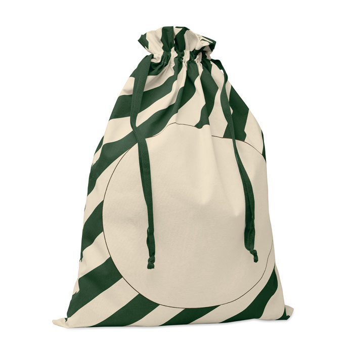 Grand sac coton Père Noël personnalisable Laukku Vert