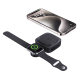 Chargeur 2-en-1 magnétique 15W avec smartphone et montre en charge simultanée.