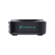 Chargeur 2-en-1 magnétique 15W noir de profil côté gauche, marquage visible.