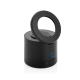 Enceinte noire cylindrique avec anneau de support et marquage sur le recto