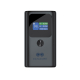Powerbank noir rectangulaire avec écran couleur et marquage en bas du recto