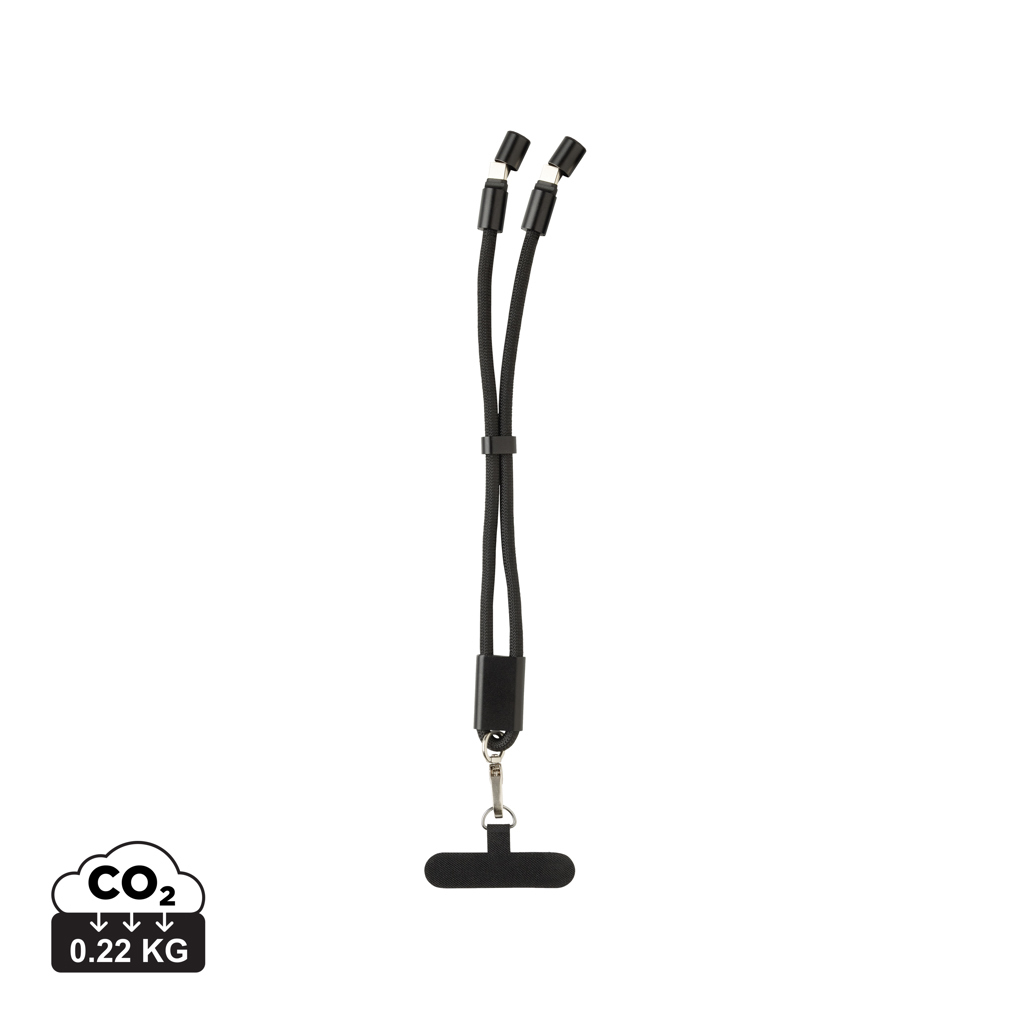Bracelet téléphone à personnaliser avec câble 60W LoopAmp Noir