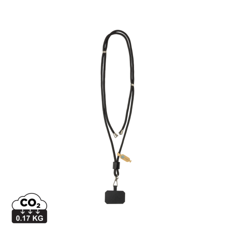 Tour de cou téléphone promotionnel réglable rPET CarryLoop
