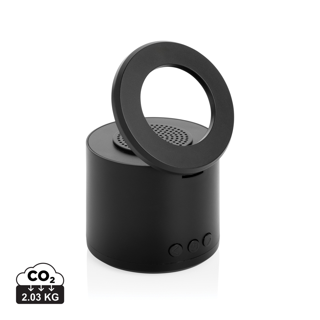 Enceinte 3W personnalisée plastique recyclé Magpulse Noir
