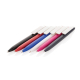 Six stylos colorés présentés en biais, sans personnalisation visible.