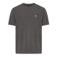 T-shirt gris foncé vu de face, marquage visible sur la poitrine gauche.