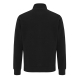 Sweat-shirt noir à col montant zippé vu de dos, sans marquage.