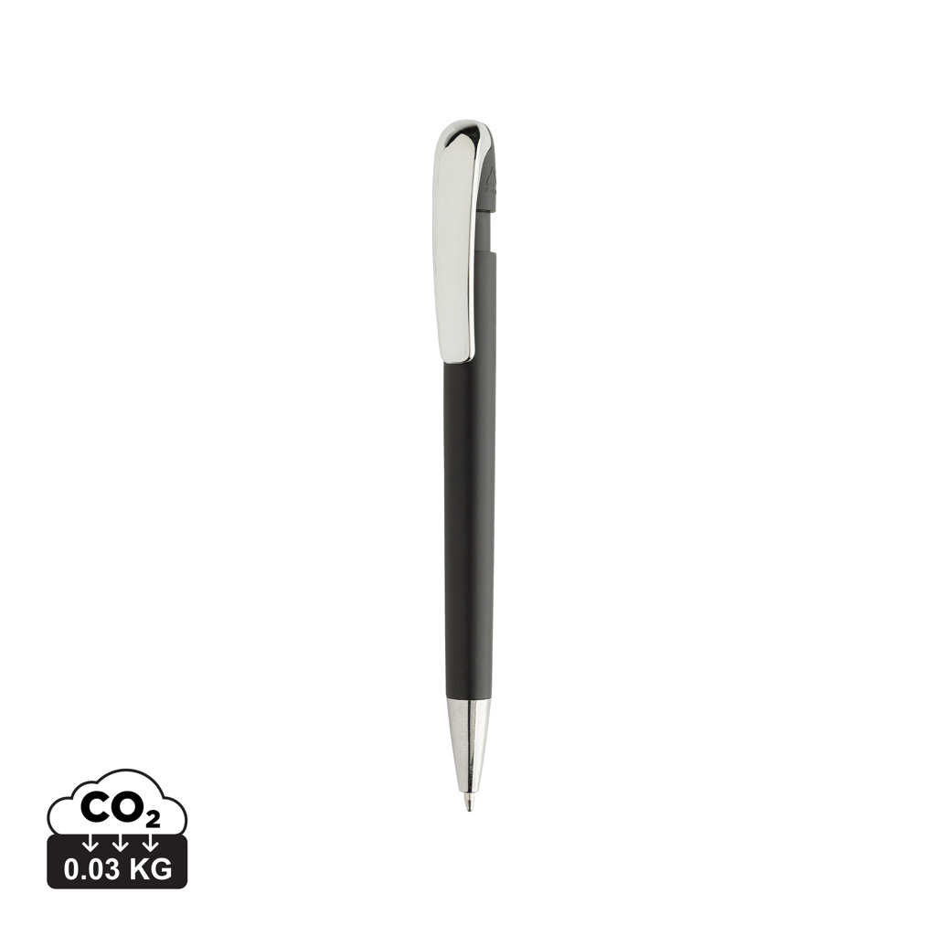 Stylo personnalisé à clip métal recyclé GRS Glid Noir