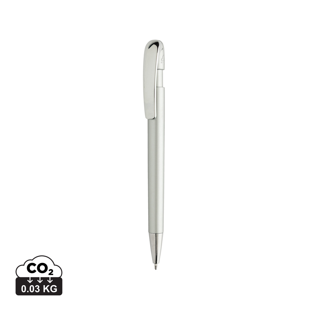 Stylo personnalisé à clip métal recyclé GRS Glid Gris