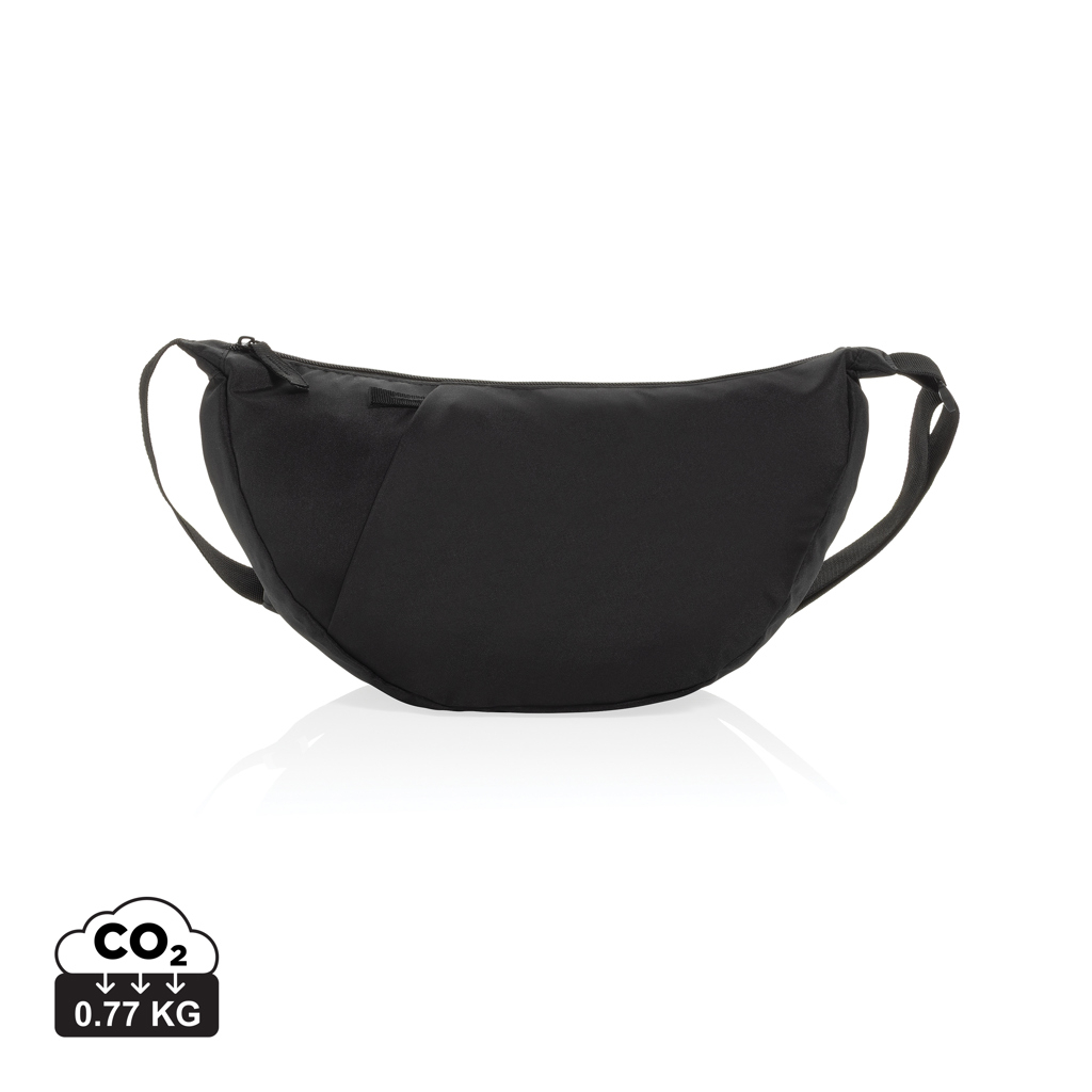 Sac bandoulière XL publicitaire rPET AWARE™ Crescent Noir