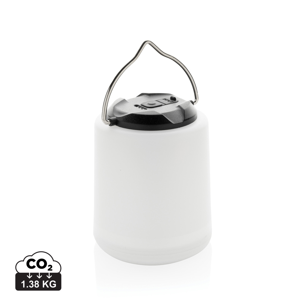 Lampe de table publicitaire rechargeable RCS Limio Blanc