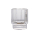 Verre transparent de 250 ml à paroi basse et rainurée vu de face.