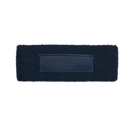 Bandeau en polycoton bleu marine à plat sur fond neutre, sans personnalisation.
