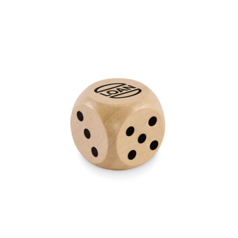 Dé en bois Schima 3 cm personnalisé dia Schima