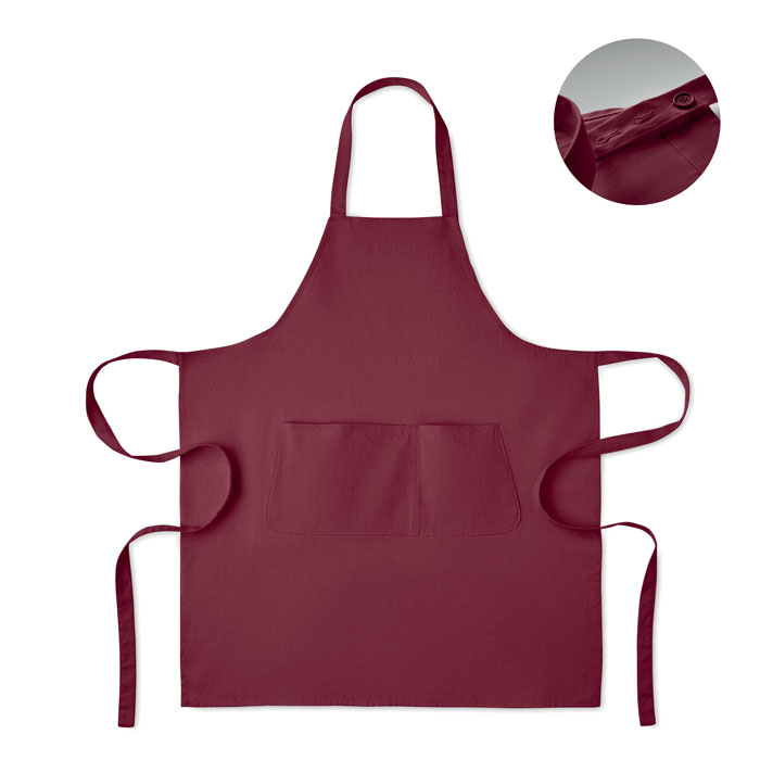Tablier publicitaire coton bio 240g Gamma Bordeaux