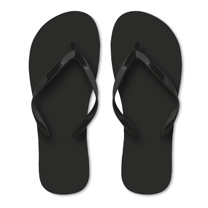 Tongs de plage personnalisables PE taille L Noir