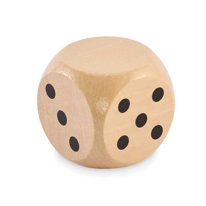 Dé en bois Schima 5 cm personnalisable dia Dado Bois