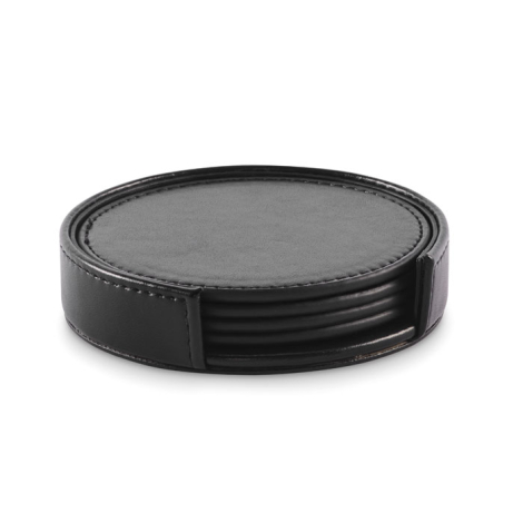 Lot de 4 sous-verres en PU à personnaliser Posa Set
