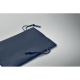 Pochette cadeau en RPET bleu marine à plat sur fond neutre, sans personnalisation.