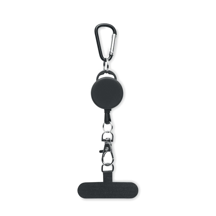 Support téléphone rétractable personnalisé Retro Noir