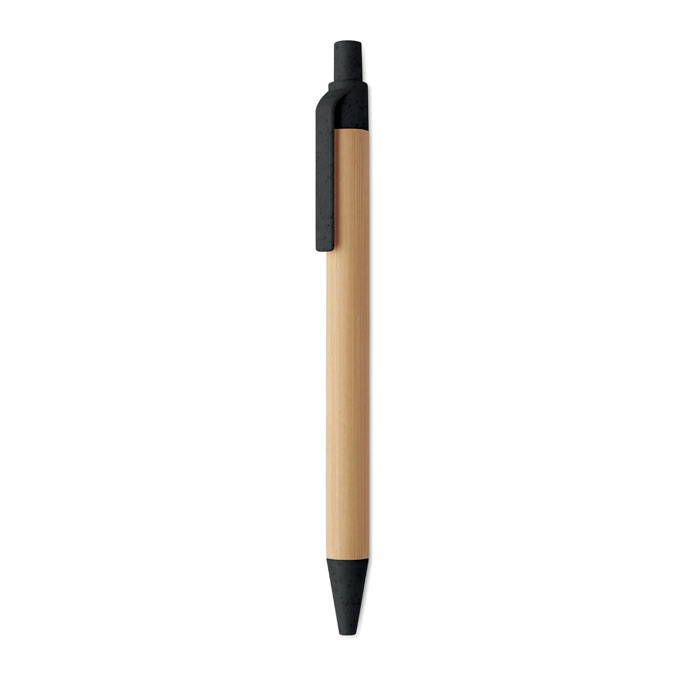 Stylo à bille publicitaire bambou Itea colour Noir