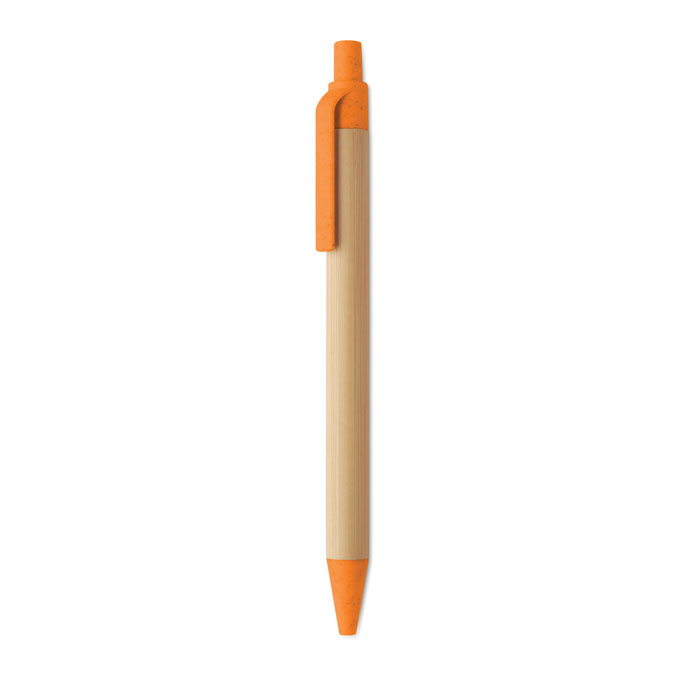 Stylo à bille publicitaire bambou Itea colour Orange