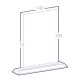 Schéma du trophée Rectangle en verre sur socle avec dimensions