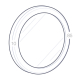 Schéma technique d’une médaille en verre avec bordure, Ø85 mm x 10 mm