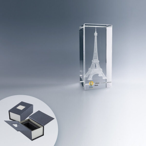 Troisième visuel du bloc en verre vertical avec marquage visible