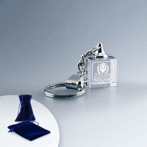 Porte-clés en verre personnalisable