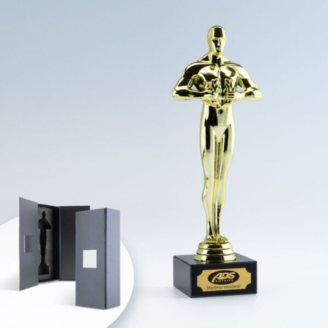 Trophée publicitaire statuette Oscar personnalisable