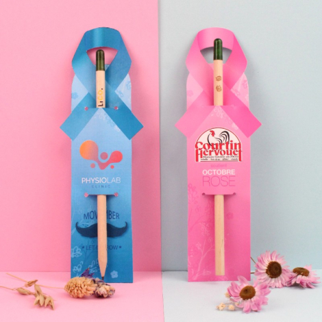Crayon à graines personnalisable avec étui ruban