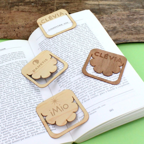Accroche-page personnalisable en bois fabriqué en France