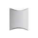 Étui cartonné blanc de petite taille, forme rectangulaire avec côtés courbés vers l’intérieur, sans personnalisation visible.
