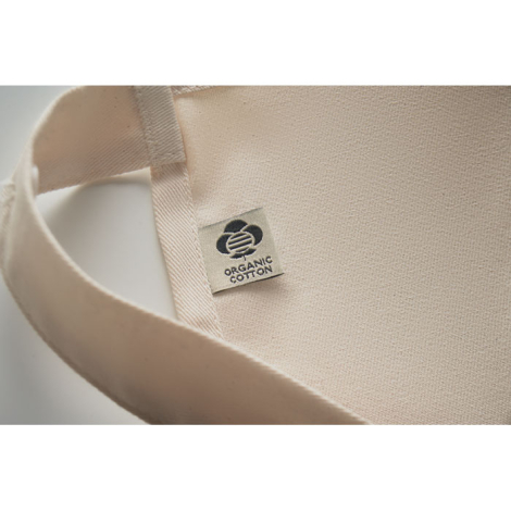 Étiquette intérieure « Organic Cotton » imprimée en noir sur fond clair, sans marquage.