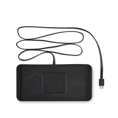 Chargeur rectangulaire noir avec surface texturée vu de dessus, sans personnalisation.