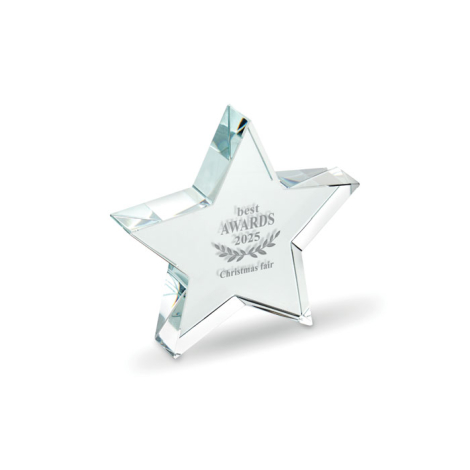 Trophée en verre étoile personnalisable Starward