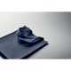 Sac cadeau bleu marine plié à plat avec anses repliées, sans personnalisation visible.