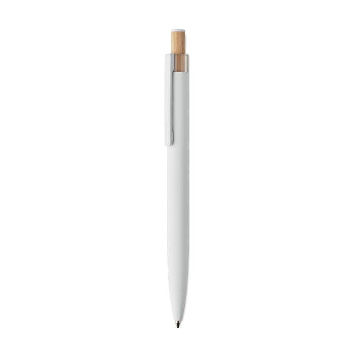 Stylo personnalisé alu recyclé Bergamo++ Blanc