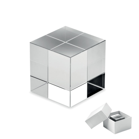 Trophée publicitaire en verre cube Kubeward