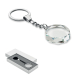 Porte-clés promotionnel en verre rond Roundward