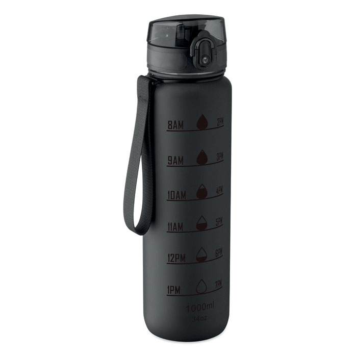 Bouteille de sport publicitaire RPET 1L Isforden Mark Noir