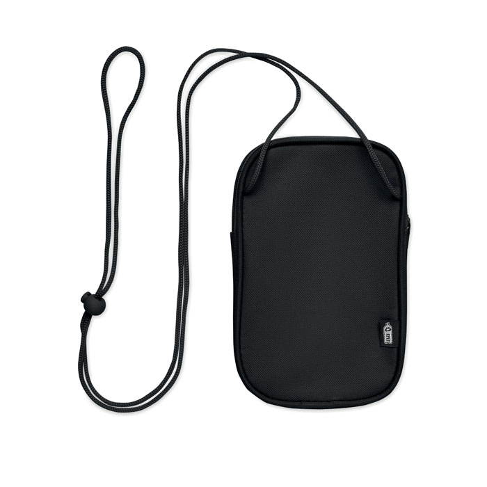 Pochette de voyage personnalisable RPET Korovin Noir
