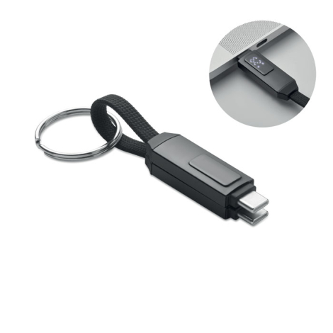 Porte-clés personnalisable avec câble de charge Keysto